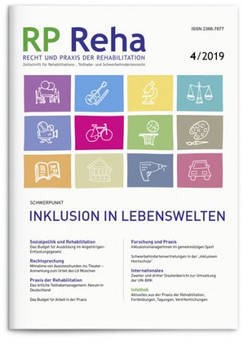Cover „Recht und Praxis der Rehabilitation“, Copyright Universitätsverlag Halle-Wittenberg