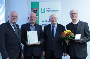 von links: K.-Dieter Voss, Dr. Rudolf Siegert, Dr. Matthias Schmidt-Ohlemann (Vorsitzender der DVfR) und Günter Ralle-Sander